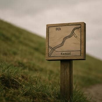 Knooppuntmarkering bij bocht aan vaart