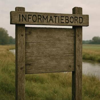Informatiebord bij middelpunt van de lus