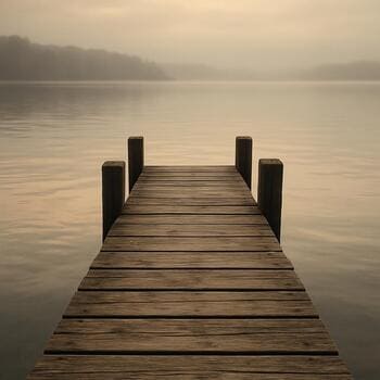 Stille steiger aan het einde van de route