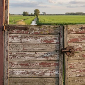 Textuur van oude houten schuurdeuren