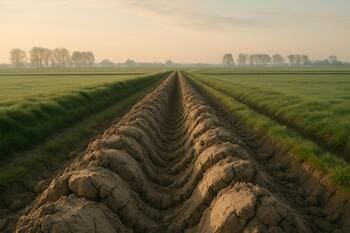 Kleigleuven na ploegen met fijne randen